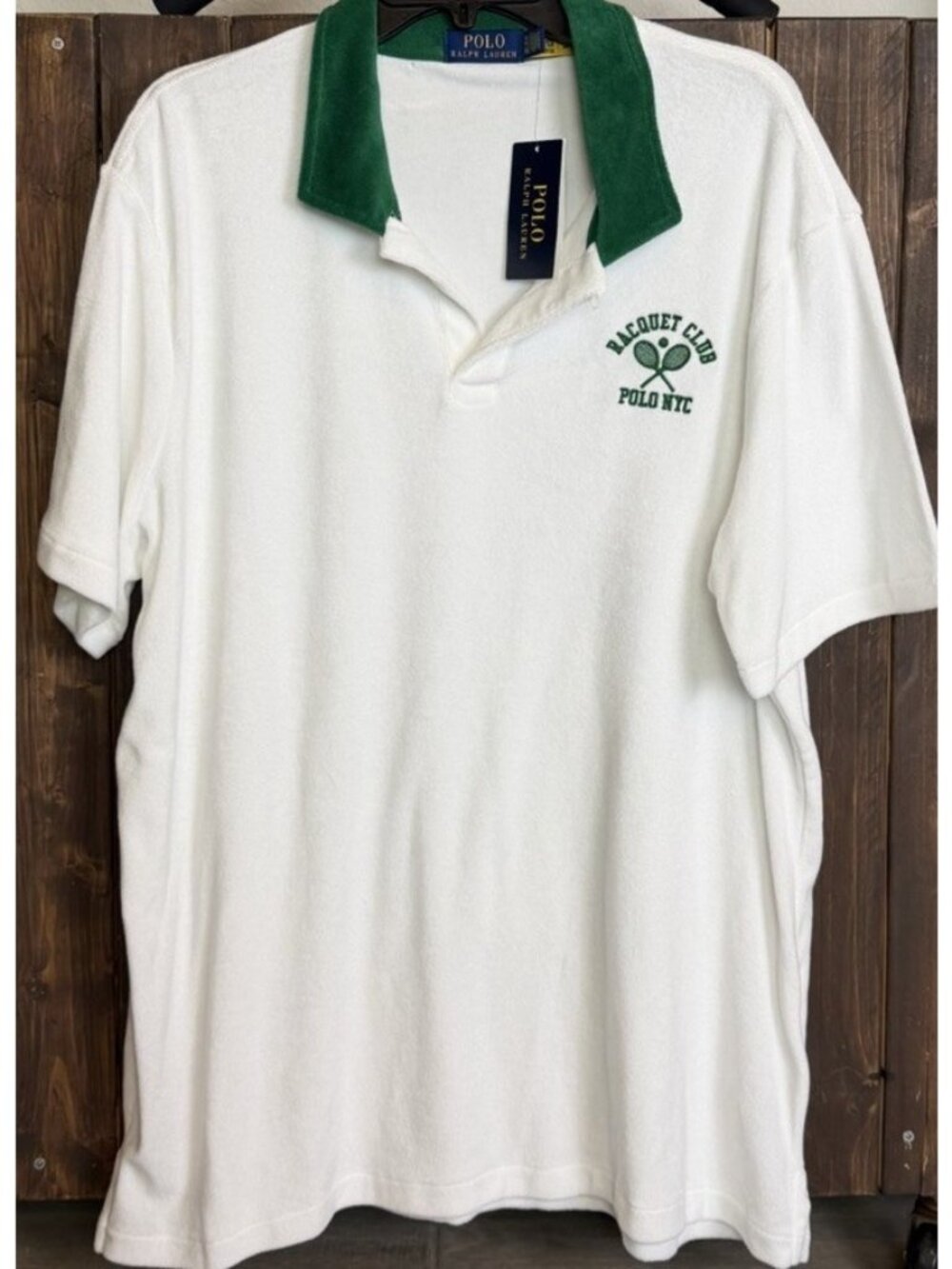 Polo Ralph Lauren Men’s Size XXL Racquet Club NYC Terry Collared Shirt $125